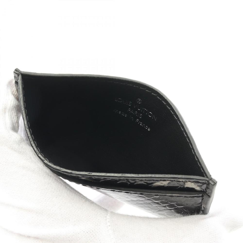 Louis Vuitton Python Leather Case Black Porto Mon… - image 2